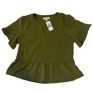 NWT - Michael, Michael Kors peplum top - large